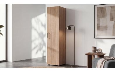 One-winged wardrobe with clothes rod Massimo Compact 1 One-winged wardrobe with clothes rod